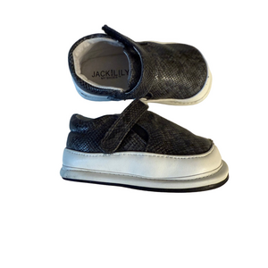 Baby JACK & LILY Grey Snakeskin Print Walker Shoes